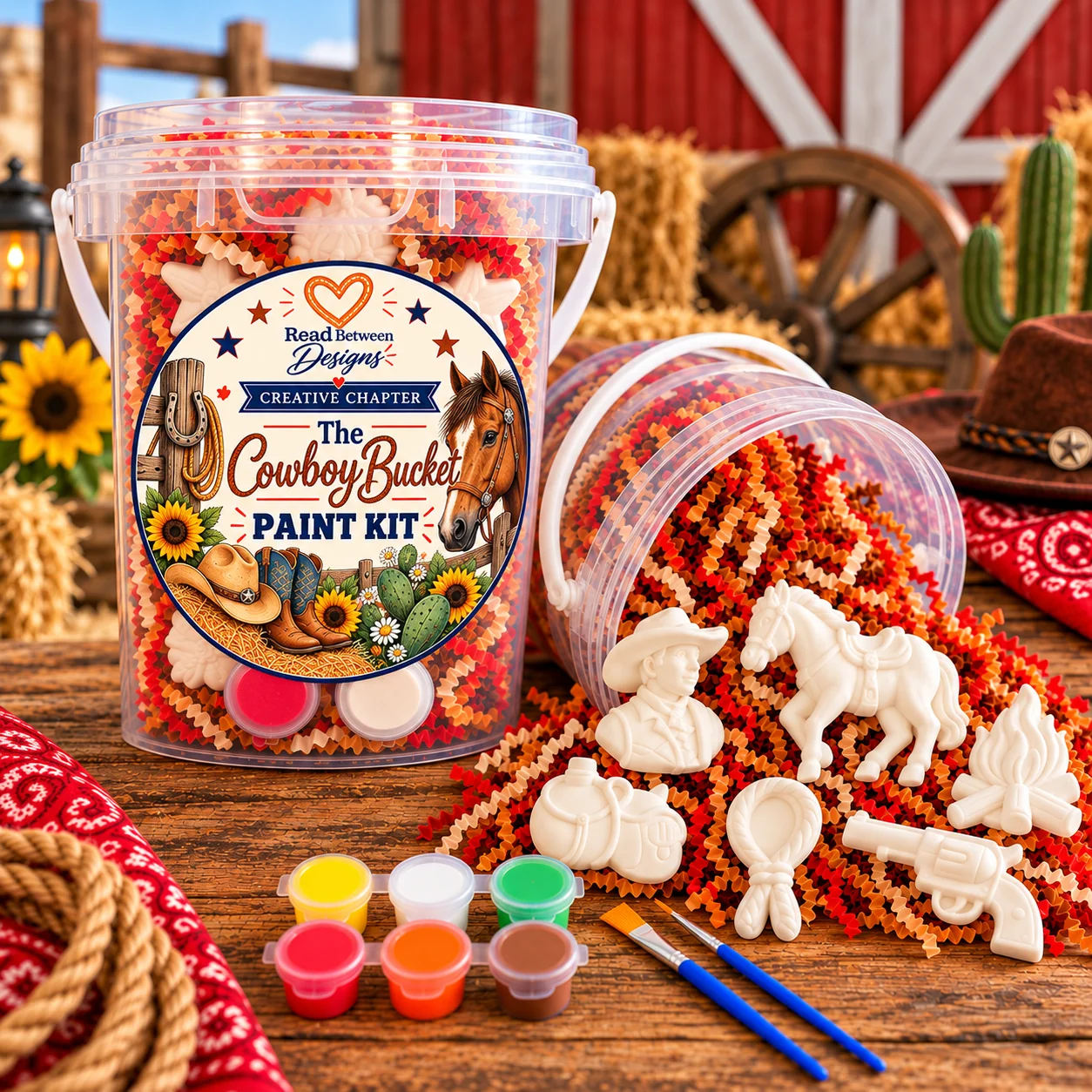 The Cowboy Bucket paint kit artwork