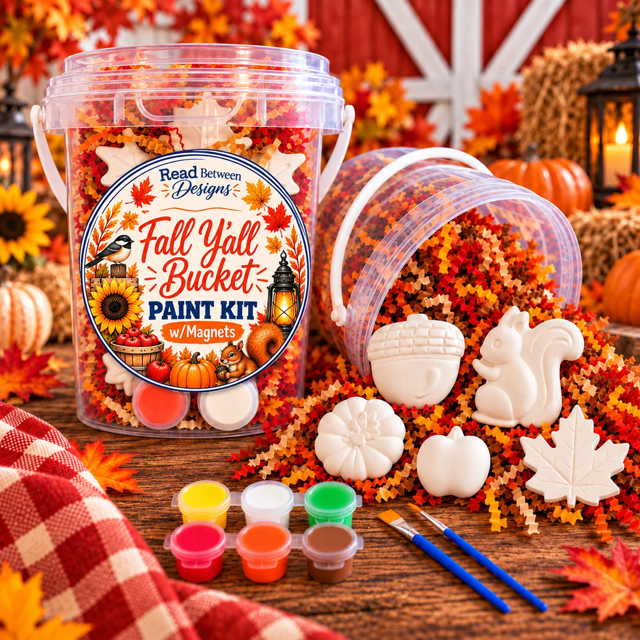 Fall Y’all Bucket paint kit artwork