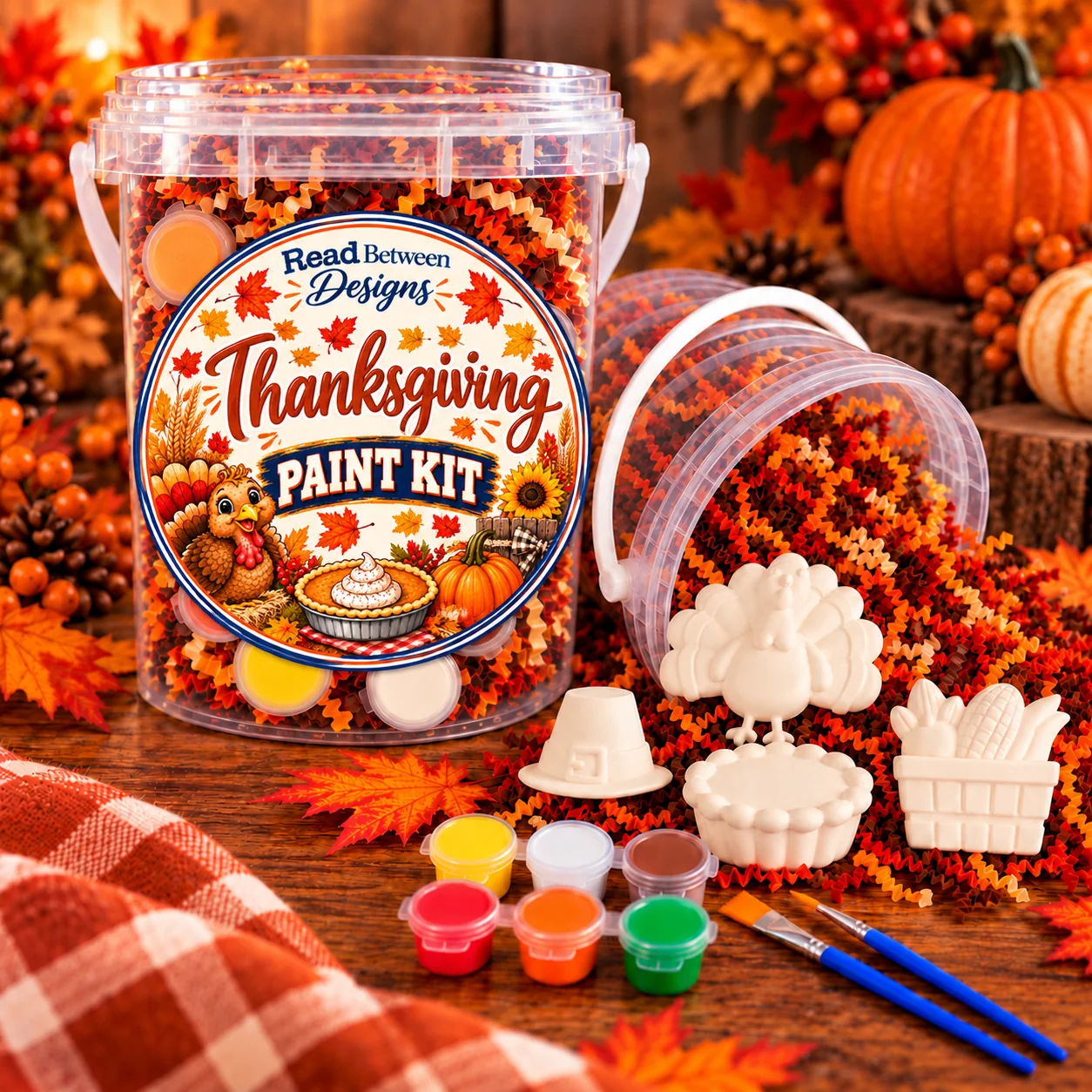 Thanksgiving Bucket Paint Kit paint kit artwork
