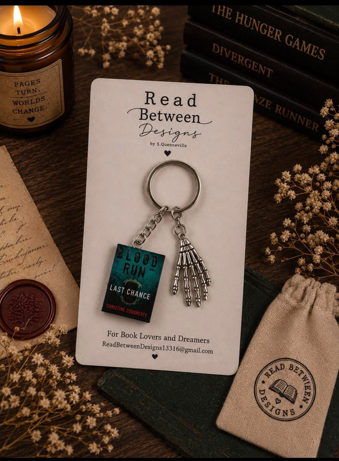 Miniature book keychain